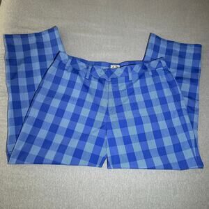 Adidas Men's Golf Pants, Blue Plaid 34x32